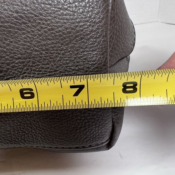 Liz Claiborne Kelsey Handbag Purse Mini Tote 7.5" Black & Grey Vegan Leather - Picture 7 of 16